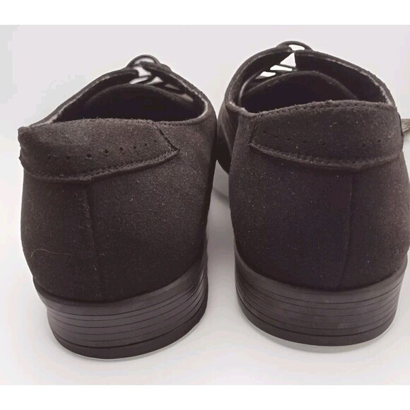 Men's Vegetarian Shoes Black 13 M Oxford Formal Vegan Suede Made In Portugal - Picture 8 of 11